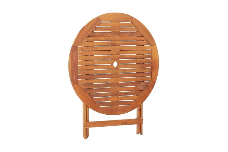 Hopfällbart trädgårdsbord 90x75 cm massivt akaciaträ - Brun - Cafébord