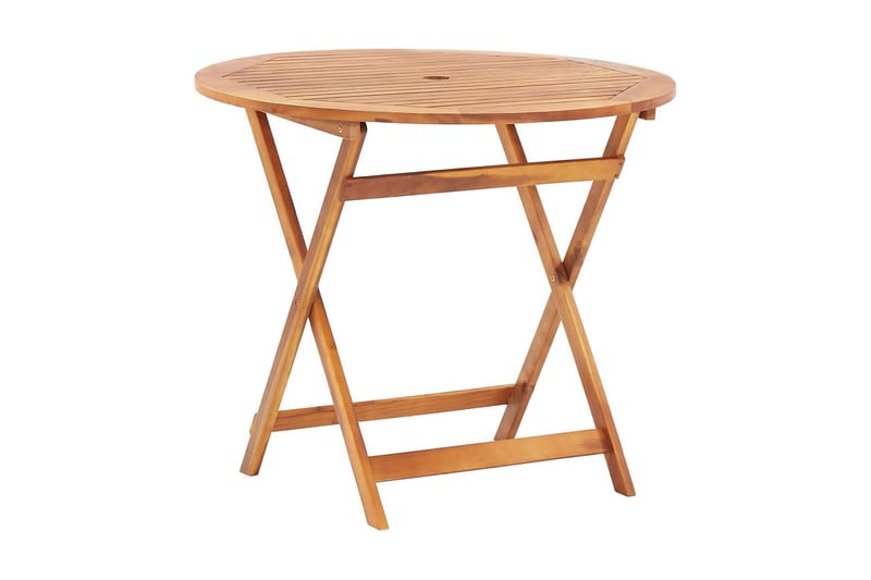 Hopfällbart trädgårdsbord 90x75 cm massivt akaciaträ - Brun - Cafébord Hopfällbart trädgårdsbord 90x75 cm massivt akaciaträ - Brun - Cafébord