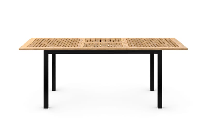 Las Vegas Förlängningsbart Matbord 152-210x90 cm - Svart / Natur - Utemöbler & utemiljö - Utebord & trädgårdsbord - Matbord utomhus