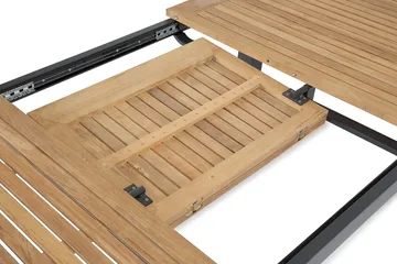 Las Vegas Förlängningsbart Matbord 152-210x90 cm - Svart / Natur - Utemöbler & utemiljö - Utebord & trädgårdsbord - Matbord utomhus