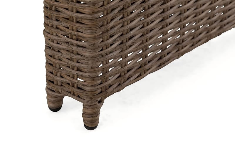 Marcus Rektangulärt Matbord utomhus 160x90 cm i konstrotting med glasskiva - Natur / Beige - Utemöbler & utemiljö - Utebord & trädgårdsbord - Matbord utomhus