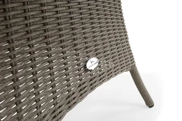 Marcus Stort Runt Matbord Utomhus 140 cm – Utebord i konstrotting med glasskiva för Uteplats och Trädgård - Grå - Utemöbler & utemiljö - Utebord & trädgårdsbord - Matbord utomhus