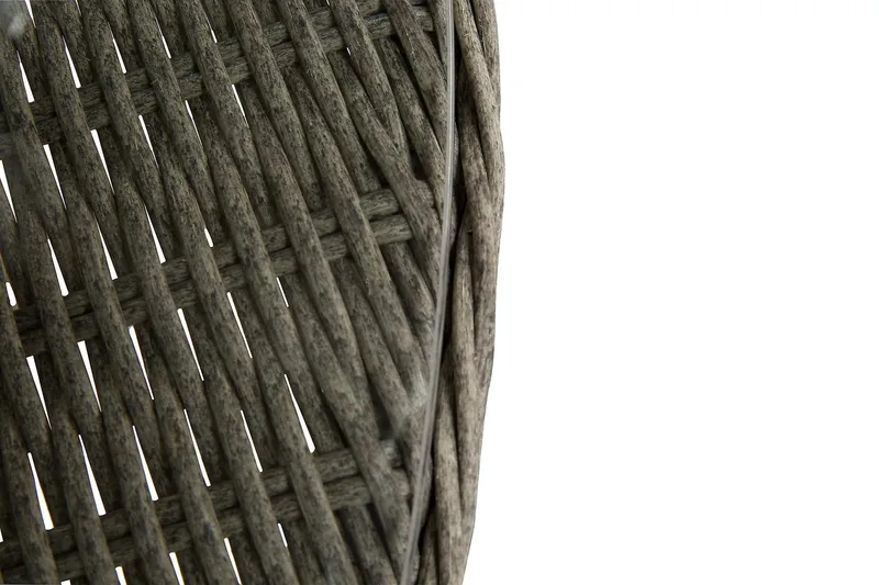 Marcus Stort Runt Matbord Utomhus 140 cm – Utebord i konstrotting med glasskiva för Uteplats och Trädgård - Grå - Utemöbler & utemiljö - Utebord & trädgårdsbord - Matbord utomhus