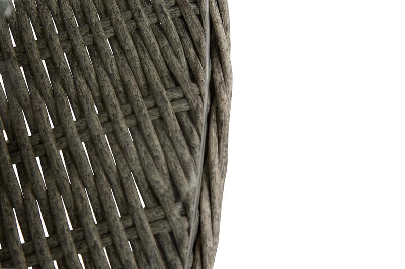 Marcus Stort Runt Matbord Utomhus 140 cm – Utebord i konstrotting med glasskiva för Uteplats och Trädgård - Grå - Utemöbler & utemiljö - Utebord & trädgårdsbord - Matbord utomhus