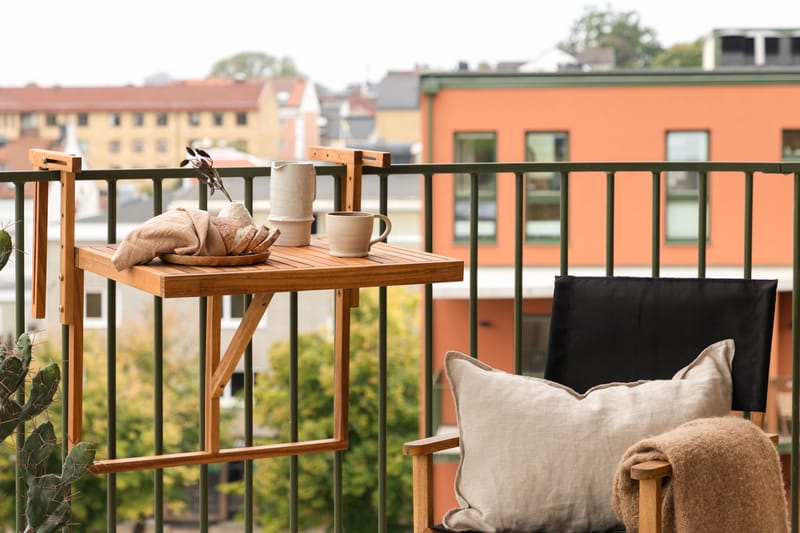 Marion Balkongbord Utomhus 60x45 cm - Trä/Natur - Utemöbler & utemiljö - Utebord & trädgårdsbord - Matbord utomhus