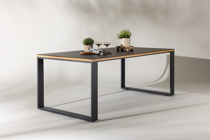 Matbord Aspvik 100x200 cm Svart - Svart - Utemöbler & utemiljö - Utebord & trädgårdsbord - Matbord utomhus
