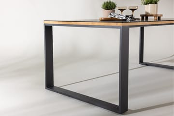 Matbord Aspvik 100x200 cm Svart - Svart - Utemöbler & utemiljö - Utebord & trädgårdsbord - Matbord utomhus