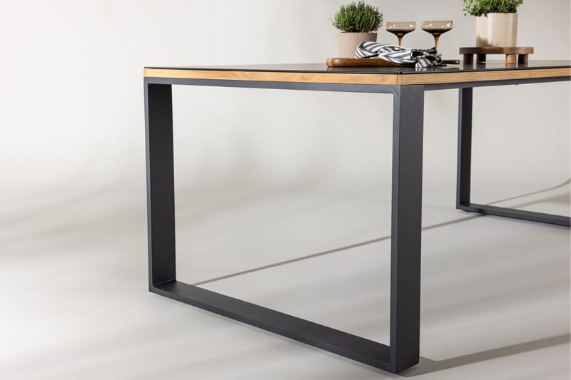 Matbord Aspvik 100x200 cm Svart - Svart - Utemöbler & utemiljö - Utebord & trädgårdsbord - Matbord utomhus