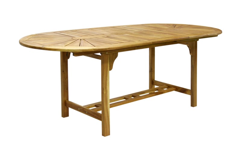 Matbord Finlay Förlängningsbart 153-195x75 cm Ovalt - Akacia - Matbord utomhus