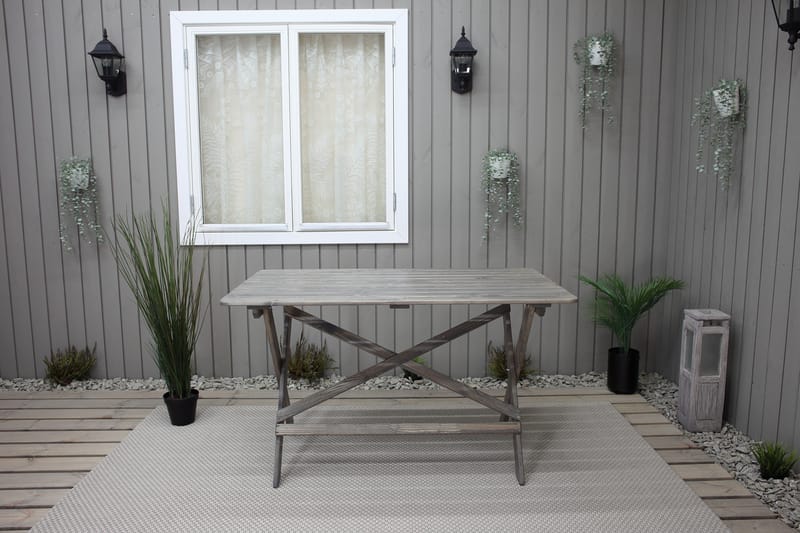 Matbord Larios 126 cm - Grå - Matbord utomhus