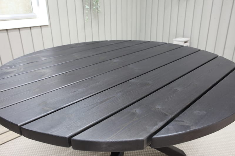 Matbord Scottsdale Runt 112 cm - Kaffesvart - Matbord utomhus