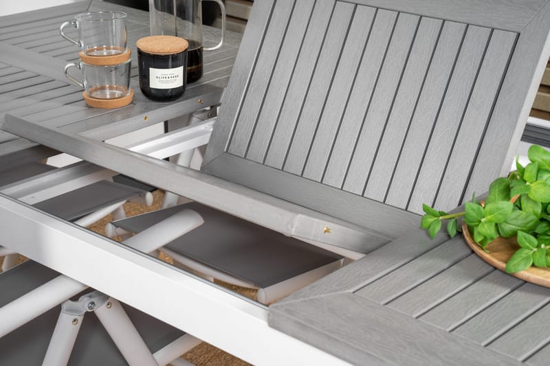 Albany Matbord Utomhus 152-210 cm - Grå/Vit - Utemöbler & utemiljö - Utebord & trädgårdsbord - Matbord utomhus