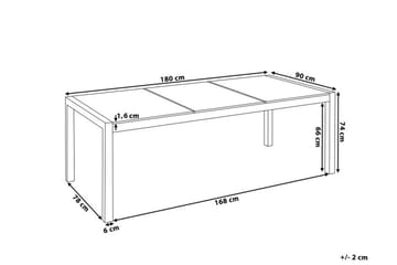 Bacoli Matbord Utomhus 180 cm - Grå - Utemöbler & utemiljö - Utebord & trädgårdsbord - Matbord utomhus