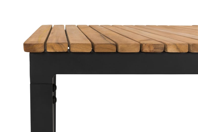 Bahamas Soffbord Utomhus 110x60 cm Utebord i Teak med aluminium ben - Brun / Svart - Utemöbler & utemiljö - Utebord & trädgårdsbord - Matbord utomhus