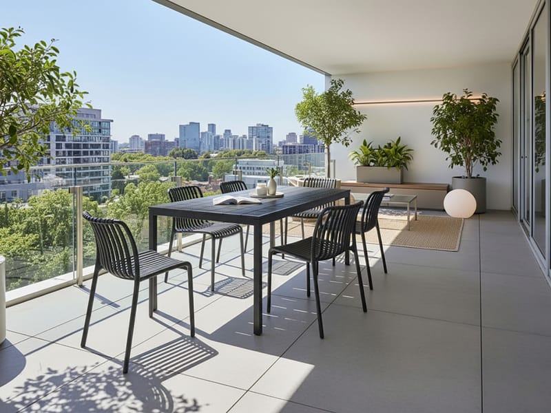 Matbord utomhus Bartica 84x154 cm - Svart - Utemöbler & utemiljö - Utebord & trädgårdsbord - Matbord utomhus