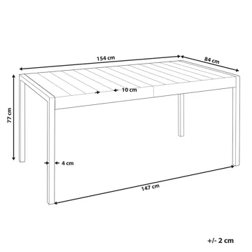 Matbord utomhus Bartica 84x154 cm - Svart - Utemöbler & utemiljö - Utebord & trädgårdsbord - Matbord utomhus