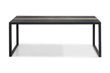 Bastian Stort Matbord Utomhus 200x100cm – Utebord i Spray glas och teak med aluminium ben - Svart - Utemöbler & utemiljö - Utebord & trädgårdsbord - Matbord utomhus