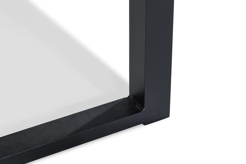 Bastian Stort Matbord Utomhus 200x100cm – Utebord i Spray glas och teak med aluminium ben - Svart - Utemöbler & utemiljö - Utebord & trädgårdsbord - Matbord utomhus