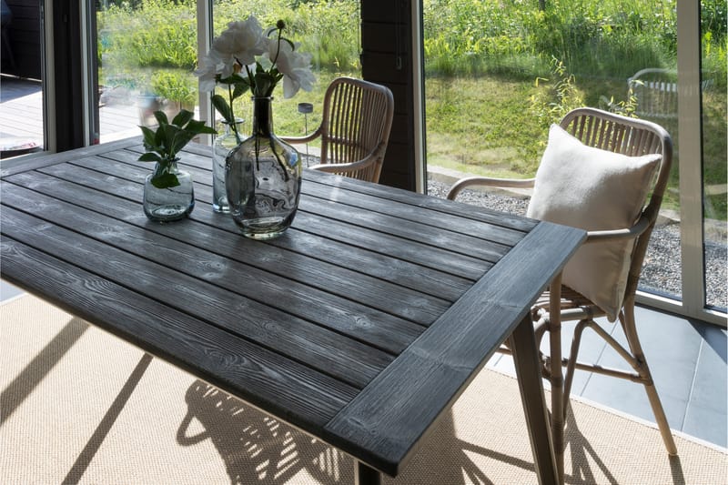 Bord Valetta 90x164 cm Grå - Ljusgrå - Matbord utomhus