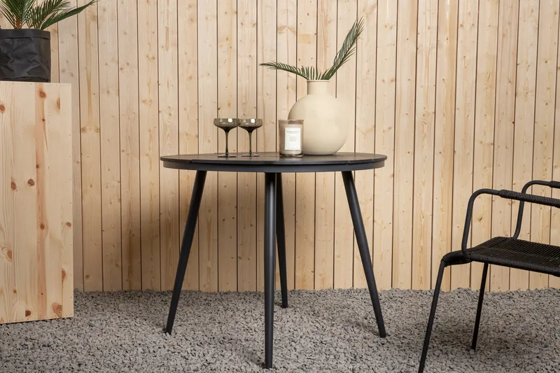 Break Matbord Utomhus Rund 90 cm - Svart - Utemöbler & utemiljö - Utebord & trädgårdsbord - Matbord utomhus