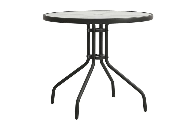 Cafébord antracit Ã˜80x71 cm stål - Grå - Matbord utomhus