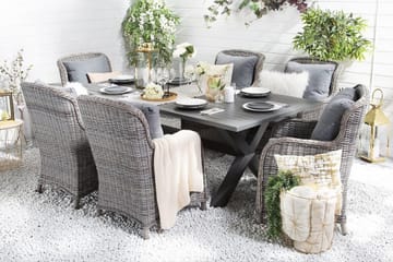 Cascais Trädgårdsbord 200 cm - Grå - Utemöbler & utemiljö - Utebord & trädgårdsbord - Matbord utomhus