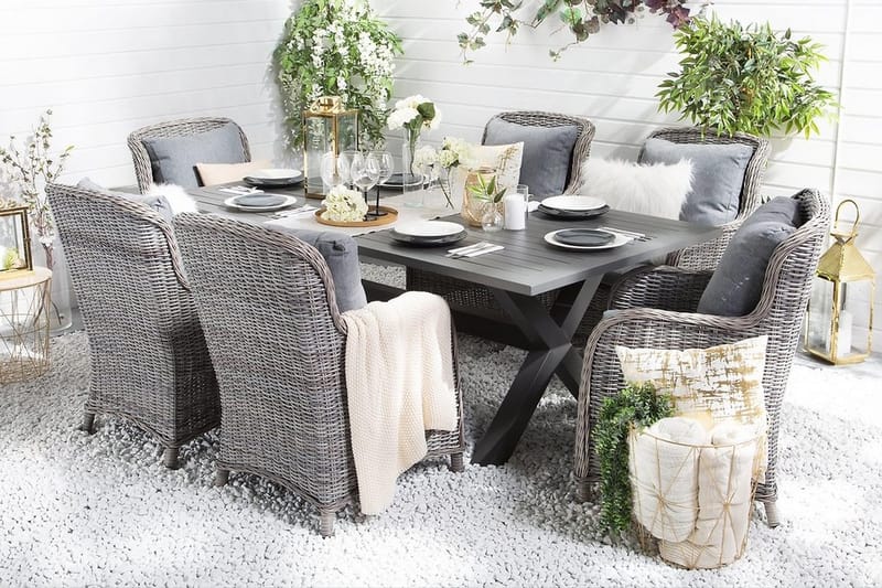 Cascais Trädgårdsbord 200 cm - Grå - Utemöbler & utemiljö - Utebord & trädgårdsbord - Matbord utomhus