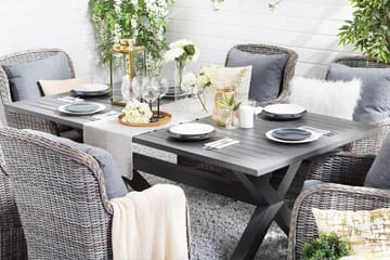 Cascais Trädgårdsbord 200 cm - Grå - Utemöbler & utemiljö - Utebord & trädgårdsbord - Matbord utomhus