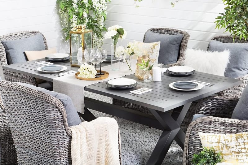 Cascais Trädgårdsbord 200 cm - Grå - Utemöbler & utemiljö - Utebord & trädgårdsbord - Matbord utomhus