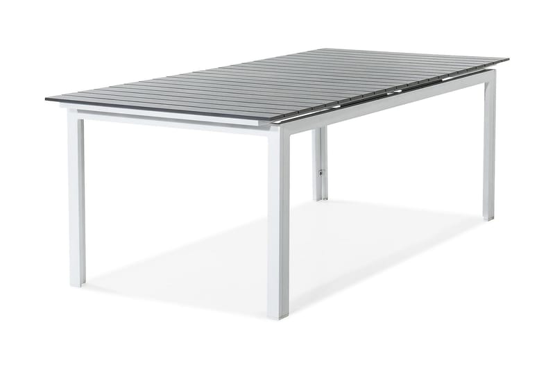 Förl�ängningsbart Matbord Tunis 220-280x100 cm - Vit/grå - Matbord utomhus