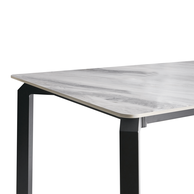 Matbord utomhus Feletto 90x180 cm Sten - Grå/Svart - Utemöbler & utemiljö - Utebord & trädgårdsbord - Matbord utomhus