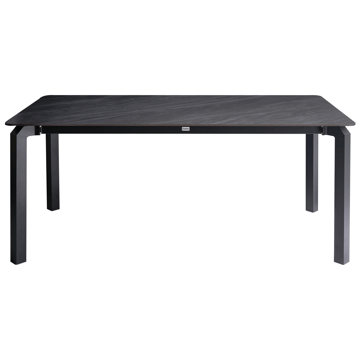 Matbord utomhus Feletto 90x180 cm Sten - Svart - Utemöbler & utemiljö - Utebord & trädgårdsbord - Matbord utomhus