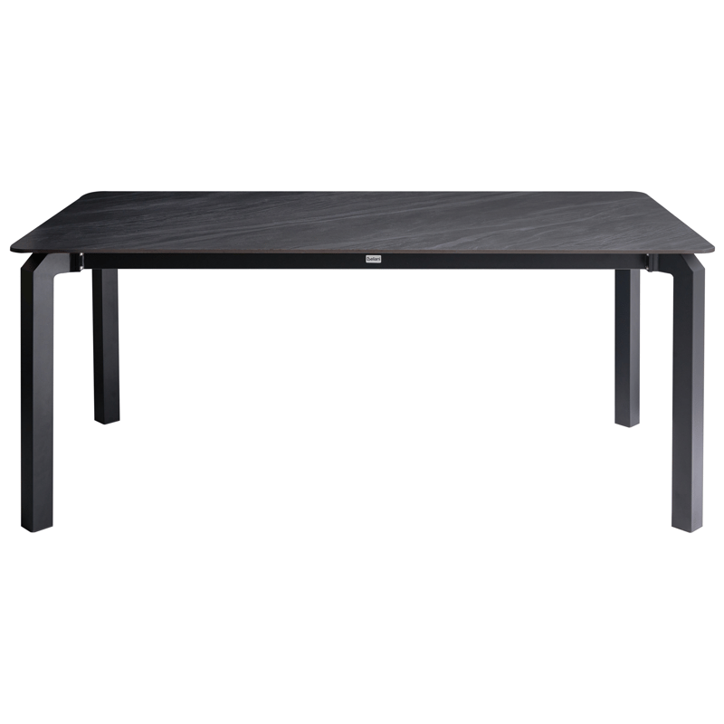 Matbord utomhus Feletto 90x180 cm Sten - Svart - Utemöbler & utemiljö - Utebord & trädgårdsbord - Matbord utomhus