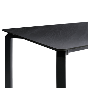 Matbord utomhus Feletto 90x180 cm Sten - Svart - Utemöbler & utemiljö - Utebord & trädgårdsbord - Matbord utomhus