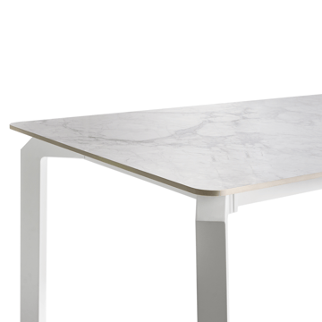 Matbord utomhus Feletto 90x180 cm Sten Vit - Vit - Utemöbler & utemiljö - Utebord & trädgårdsbord - Matbord utomhus