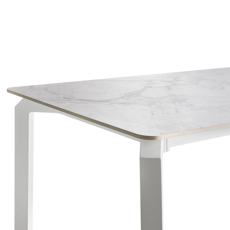 Matbord utomhus Feletto 90x180 cm Sten Vit - Vit - Utemöbler & utemiljö - Utebord & trädgårdsbord - Matbord utomhus