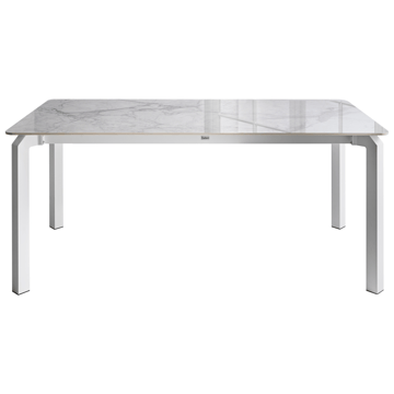 Matbord utomhus Feletto 90x180 cm Sten Vit - Vit - Utemöbler & utemiljö - Utebord & trädgårdsbord - Matbord utomhus