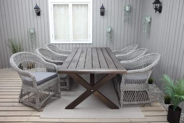 Hains Fasta Matbord Utomhus 220 cm - Brun - Utemöbler & utemiljö - Utebord & trädgårdsbord - Matbord utomhus