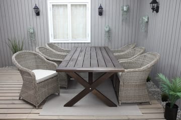 Hains Fasta Matbord Utomhus 220 cm - Brun - Utemöbler & utemiljö - Utebord & trädgårdsbord - Matbord utomhus