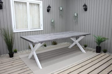 Hains Fasta Matbord Utomhus 220 cm - Svart/Grå/Vit - Utemöbler & utemiljö - Utebord & trädgårdsbord - Matbord utomhus