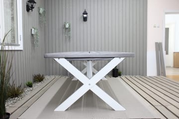 Hains Fasta Matbord Utomhus 220 cm - Svart/Grå/Vit - Utemöbler & utemiljö - Utebord & trädgårdsbord - Matbord utomhus