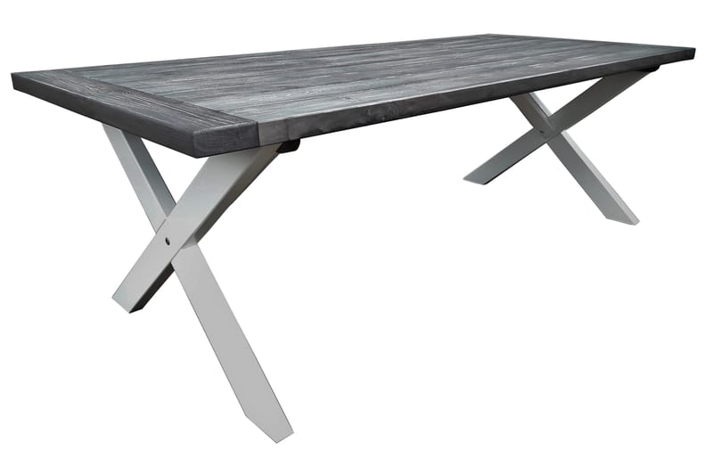 Hains Fasta Matbord Utomhus 220 cm - Svart/Grå/Vit - Utemöbler & utemiljö - Utebord & trädgårdsbord - Matbord utomhus
