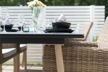 Hillerstorp Fyrsnäs Utebord 90X160 Cm - Trä|Natur|Grå - Utemöbler & utemiljö - Utebord & trädgårdsbord - Matbord utomhus