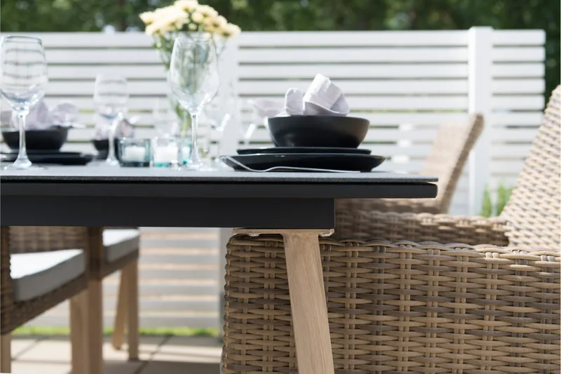 Hillerstorp Fyrsnäs Utebord 90X160 Cm - Trä|Natur|Grå - Utemöbler & utemiljö - Utebord & trädgårdsbord - Matbord utomhus