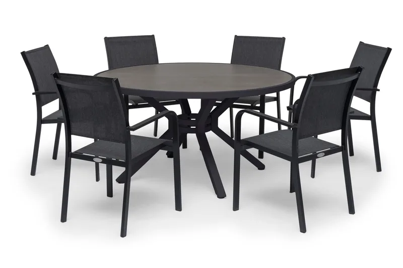 Hillerstorp Hånger Matbord Utomhus 140 cm Rund Svart - Hillerstorp - Utemöbler & utemiljö - Utebord & trädgårdsbord - Matbord utomhus