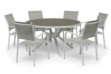 Hillerstorp Hånger Matbord Utomhus 140 cm Rund Vit - Hillerstorp - Utemöbler & utemiljö - Utebord & trädgårdsbord - Matbord utomhus