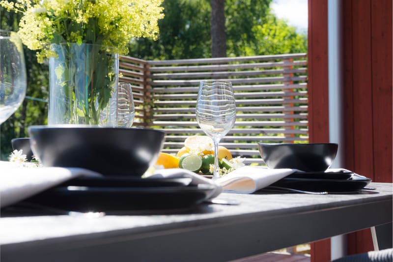 Hillerstorp Hunneslätt Utebord 90X150 Cm - Svart|Grå - Utemöbler & utemiljö - Utebord & trädgårdsbord - Matbord utomhus