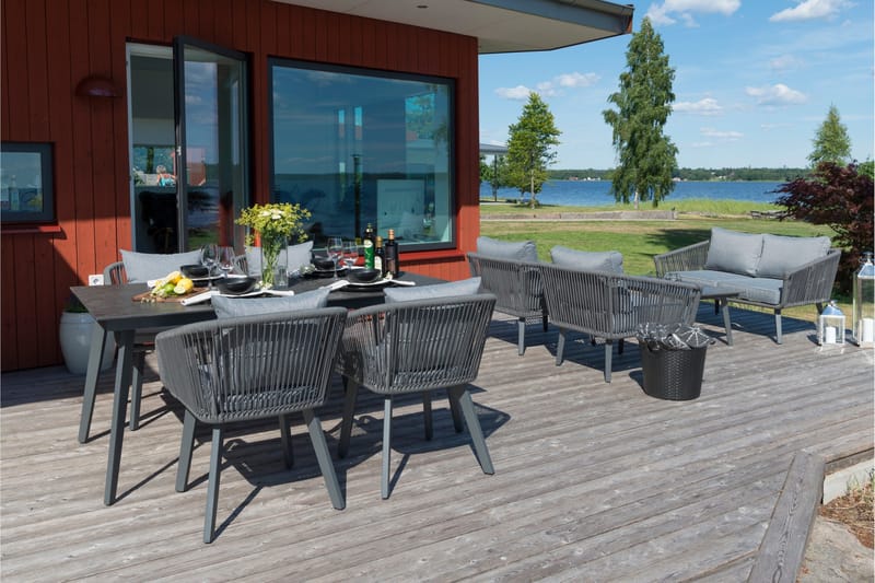 Hillerstorp Hunneslätt Utebord 90X150 Cm - Svart|Grå - Utemöbler & utemiljö - Utebord & trädgårdsbord - Matbord utomhus