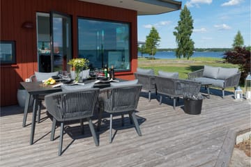 Hillerstorp Hunneslätt Utebord 90X150 Cm - Svart|Grå - Utemöbler & utemiljö - Utebord & trädgårdsbord - Matbord utomhus