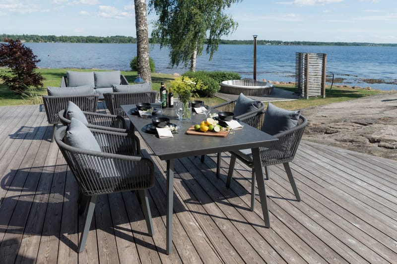 Hillerstorp Hunneslätt Utebord 90X150 Cm - Svart|Grå - Utemöbler & utemiljö - Utebord & trädgårdsbord - Matbord utomhus